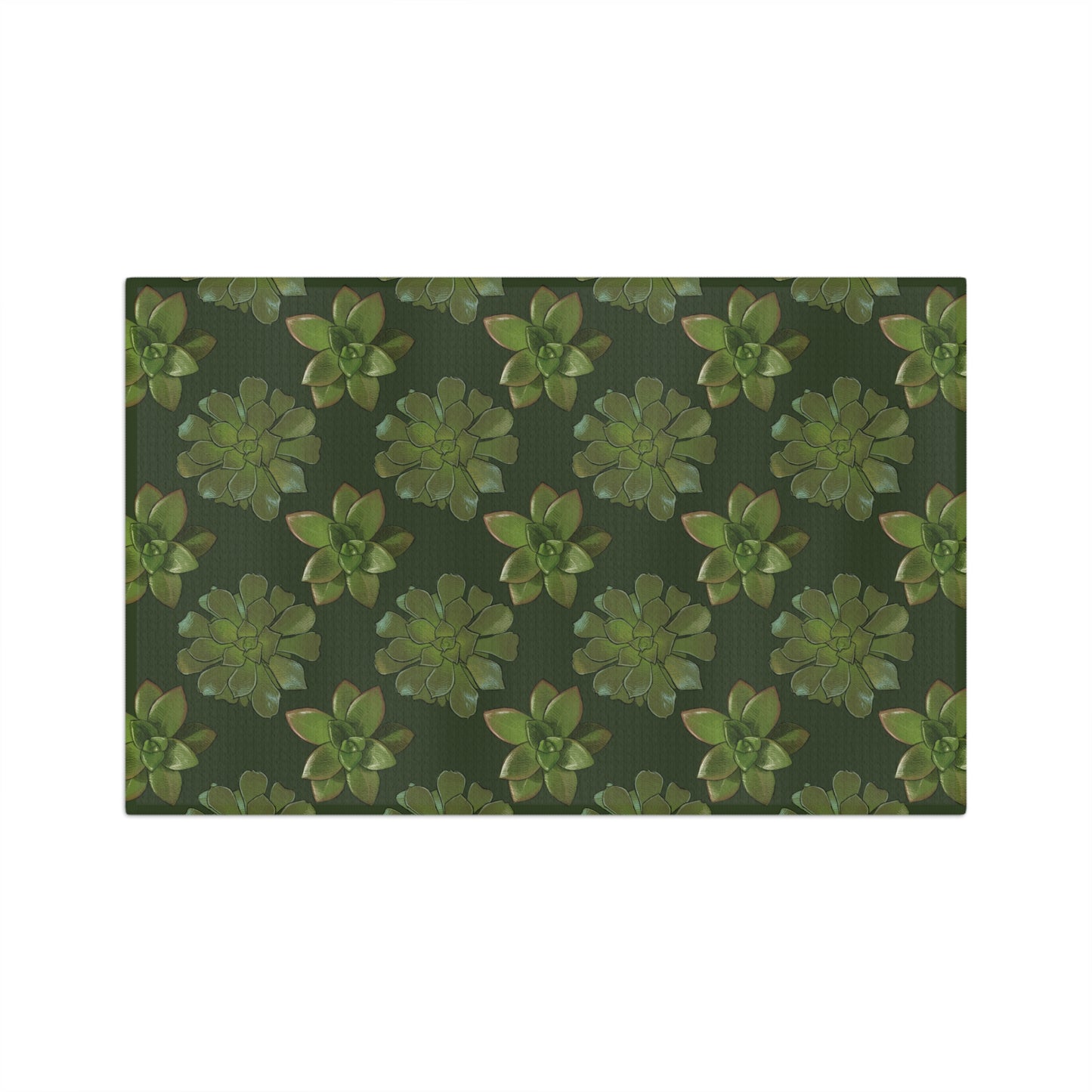 Succulent Towel Gardening Indoor Plant Lover Gift Idea Blue Microfiber Tea Towel