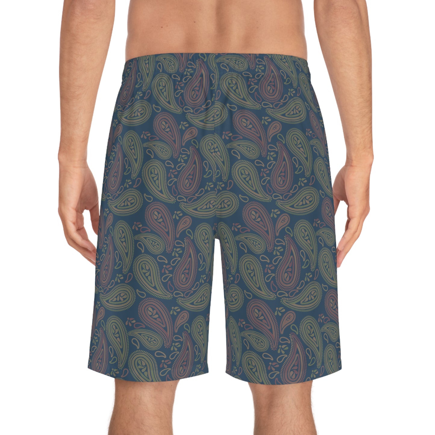 Paisley Navy Blue Men's Board Shorts