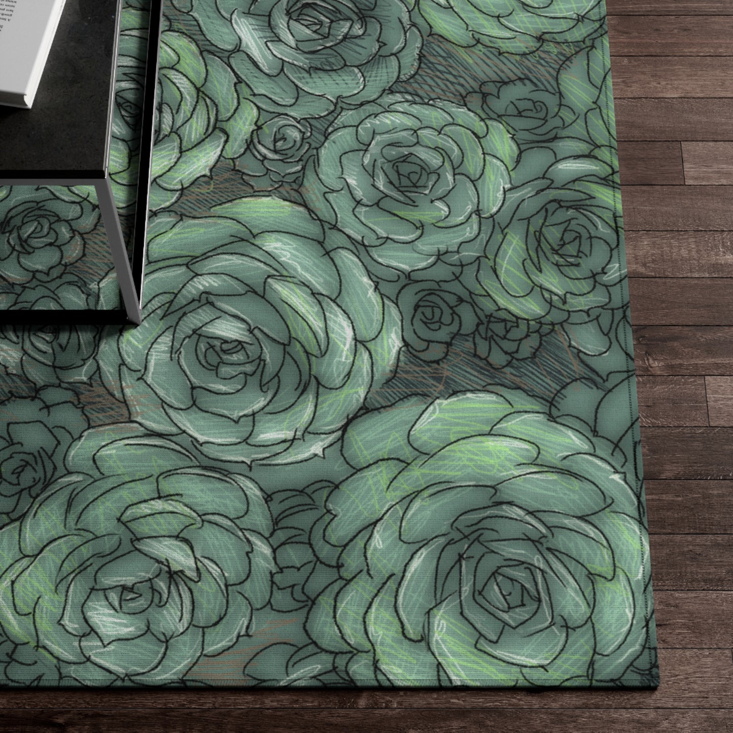 Succulent Pattern Dornier Rug