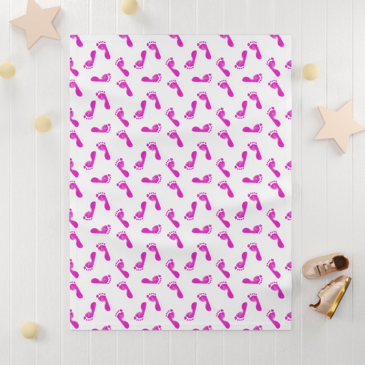 Personalized Baby Print Soft Fleece Baby Blanket