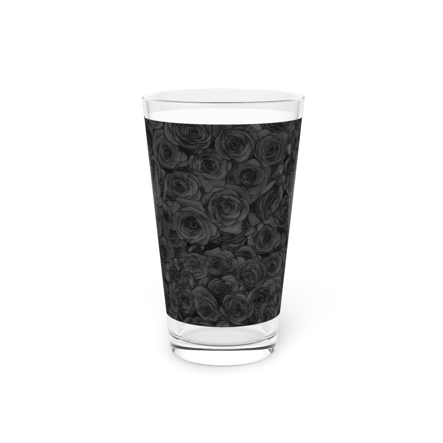 Black Rose Pint Glass, 16oz