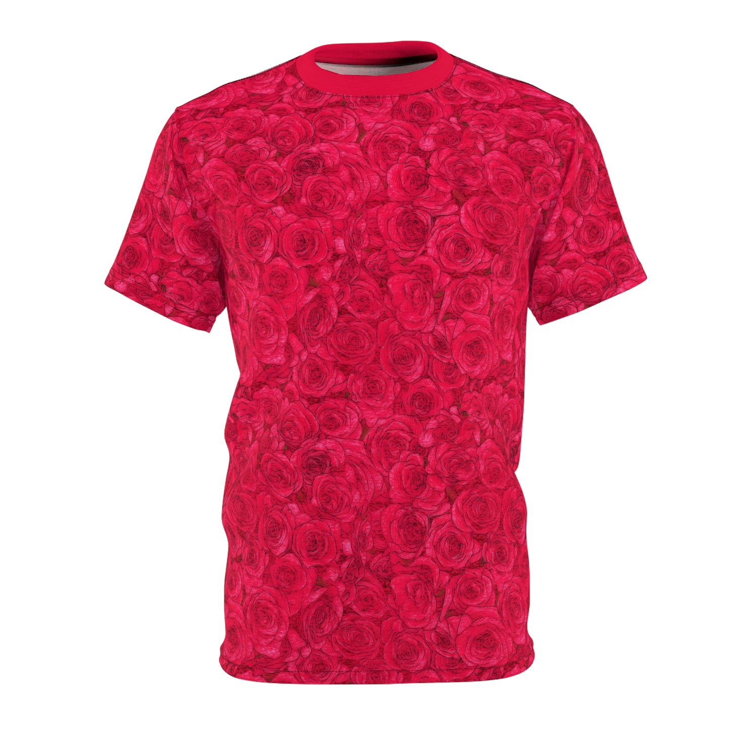 Rose Pattern Unisex Cut & Sew Tee (AOP)