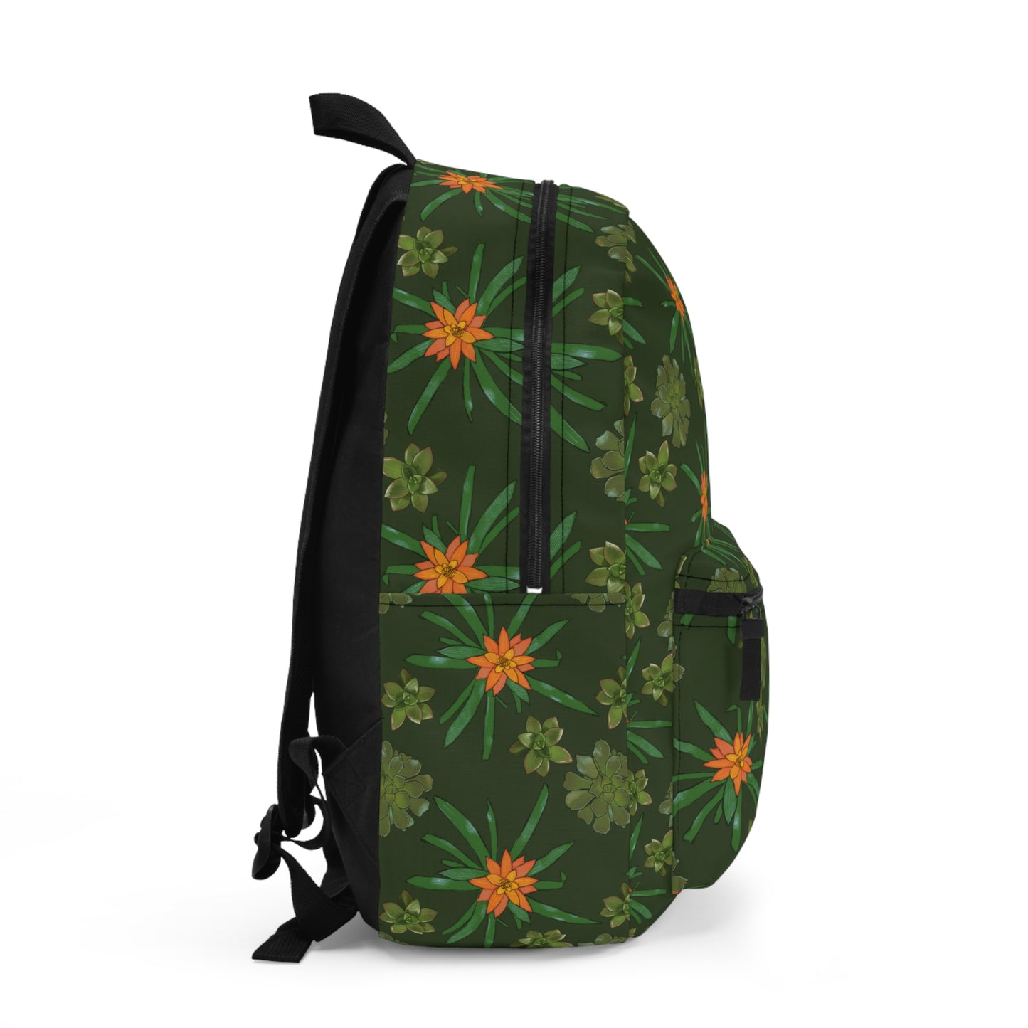 Succulent School Bag Gardening House Plant Indoor Plant Lover Gift Idea Gray Green Backpack