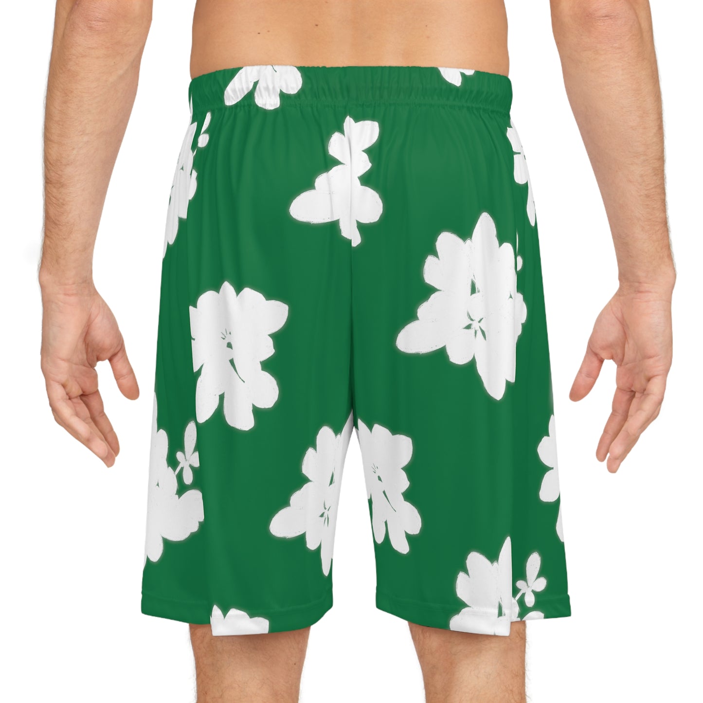 Plant Pattern Basketball Shorts