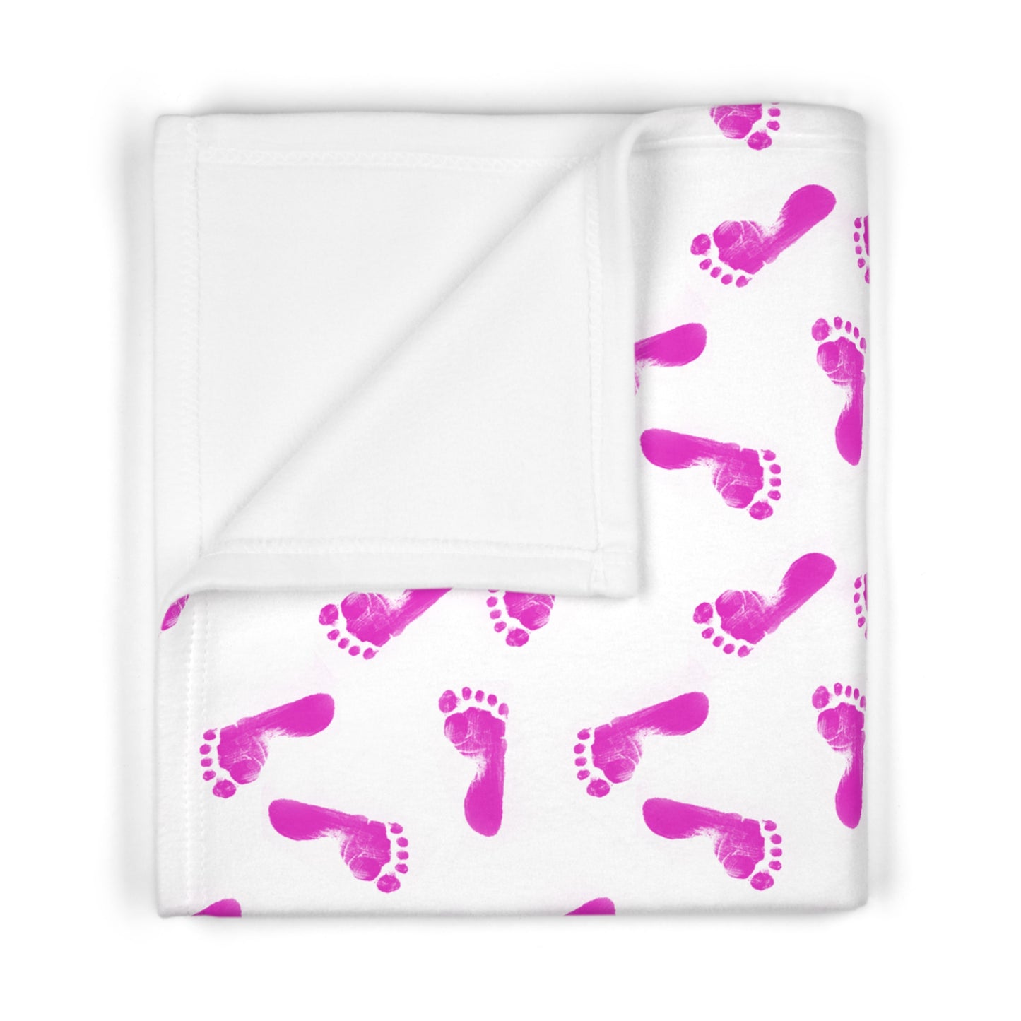 Personalized Baby Print Soft Fleece Baby Blanket