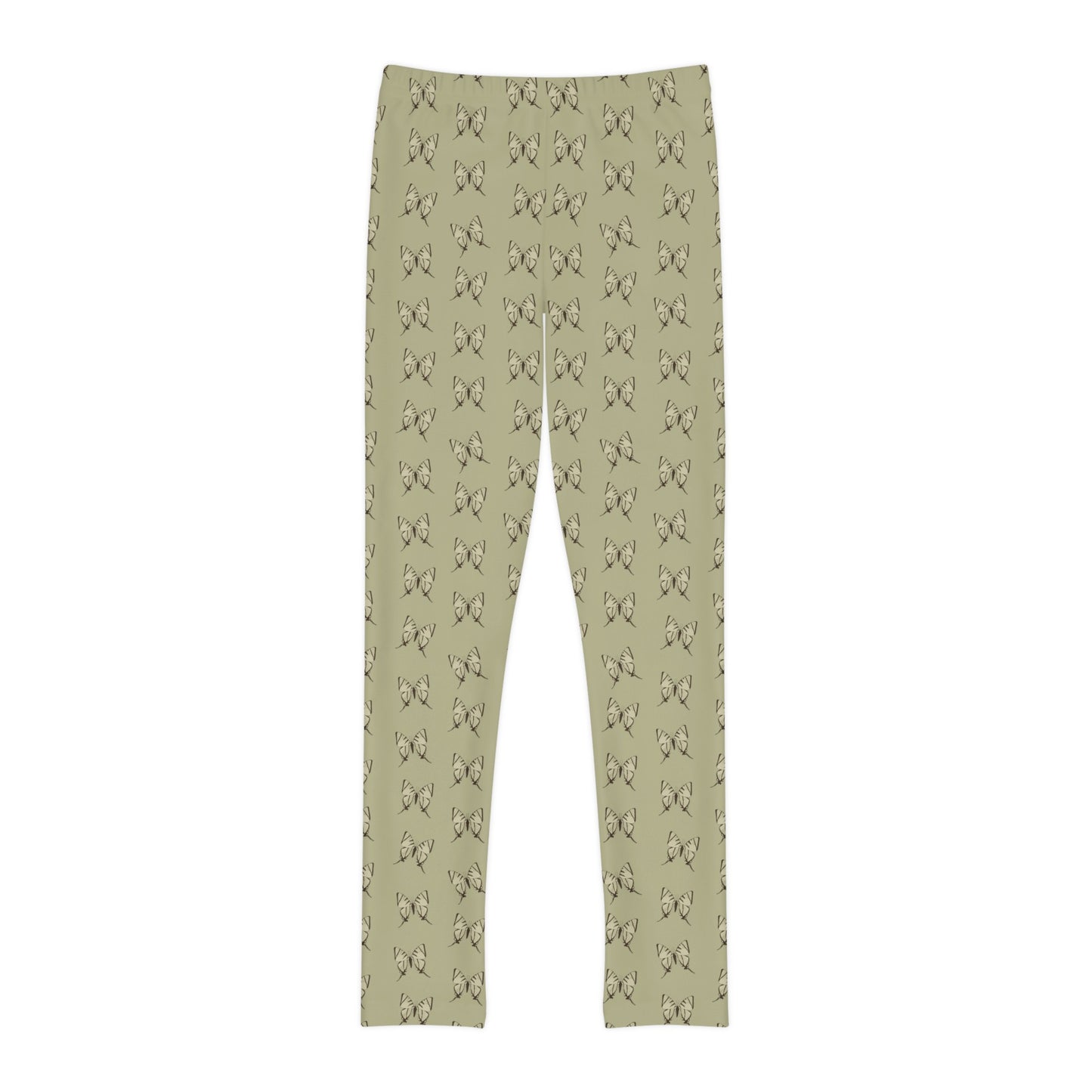 Butterfly Khaki Youth Full-Length Leggings
