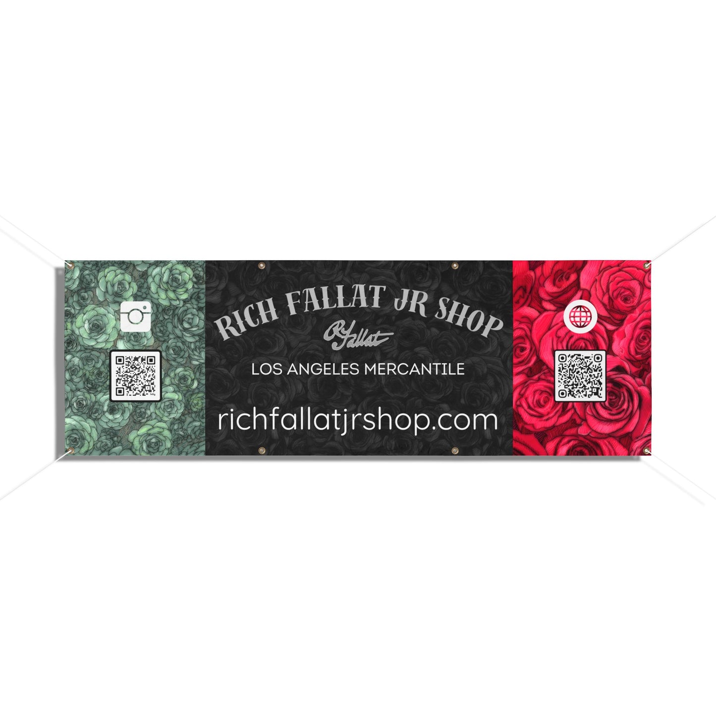 RFallat Los Angeles Mercantile QR Code Vinyl Banners