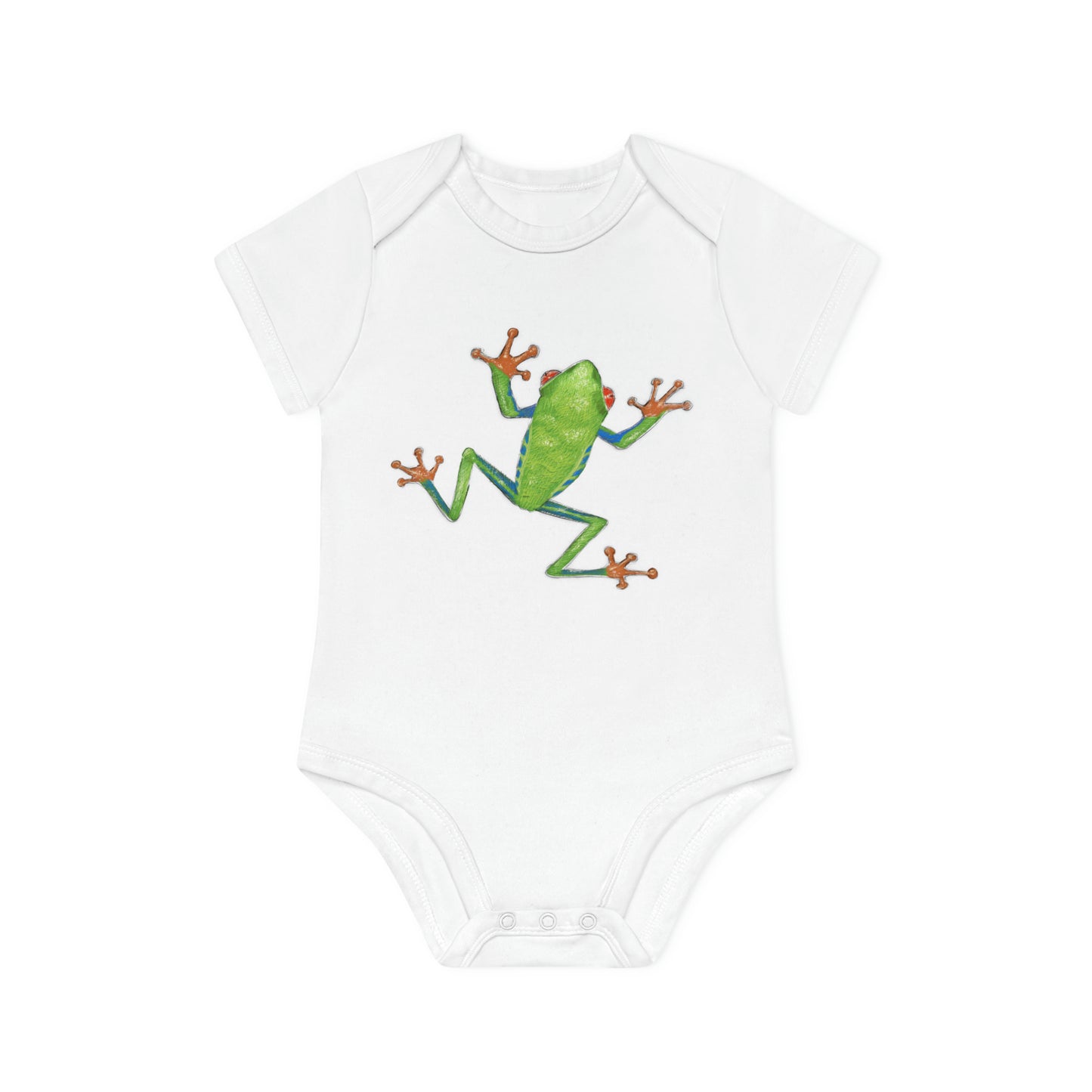 Red Eye Tree Frog Baby Organic Short Sleeve Bodysuit