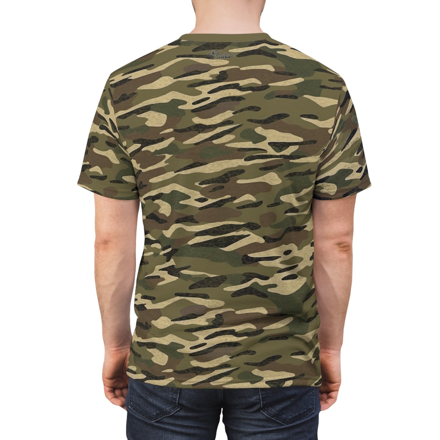 Stripe Camo Green Unisex Cut & Sew Tee