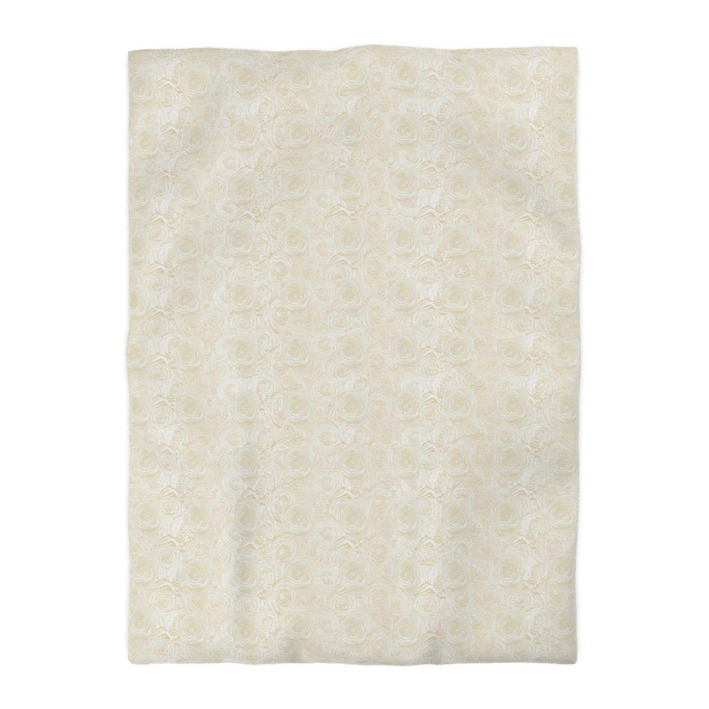 White Rose Microfiber Duvet Cover Flower Lover Champagne Duvet