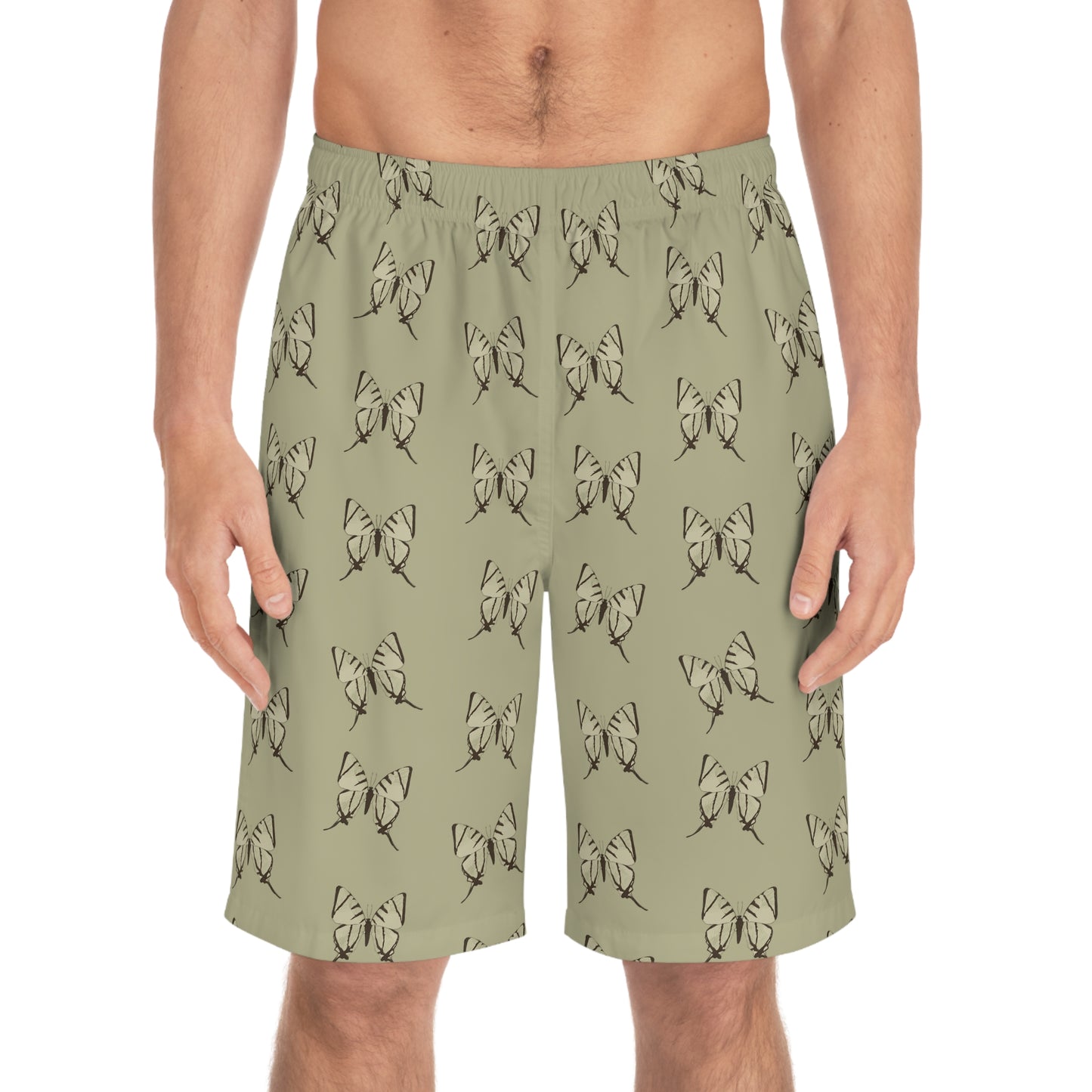Butterfly Khaki Men's Board Shorts