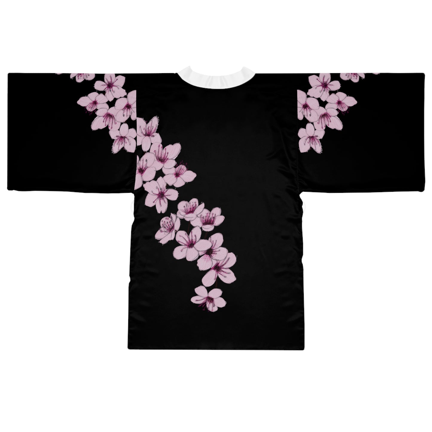 Cherry Blossom Long Sleeve Kimono Robe (AOP)