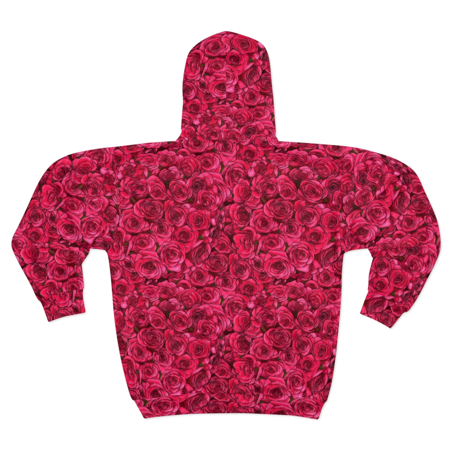 Rose Pattern Unisex Zip Hoodie (AOP)