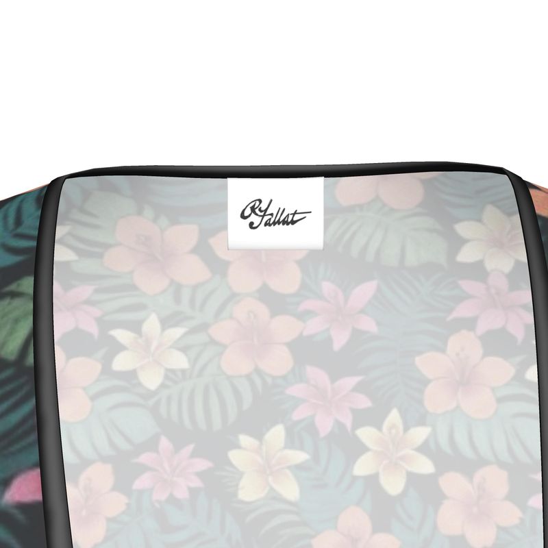 Tropical Hibiscus Plumeria Tea Dress