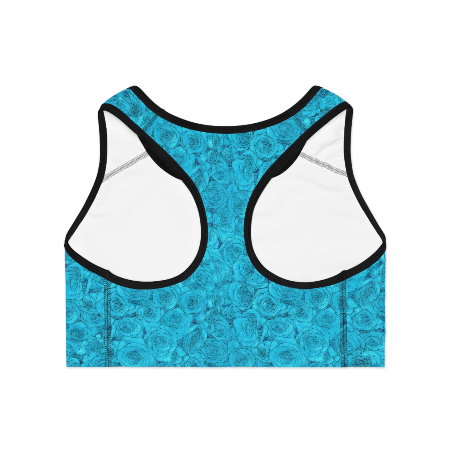 Turquoise Rose Sports Bra