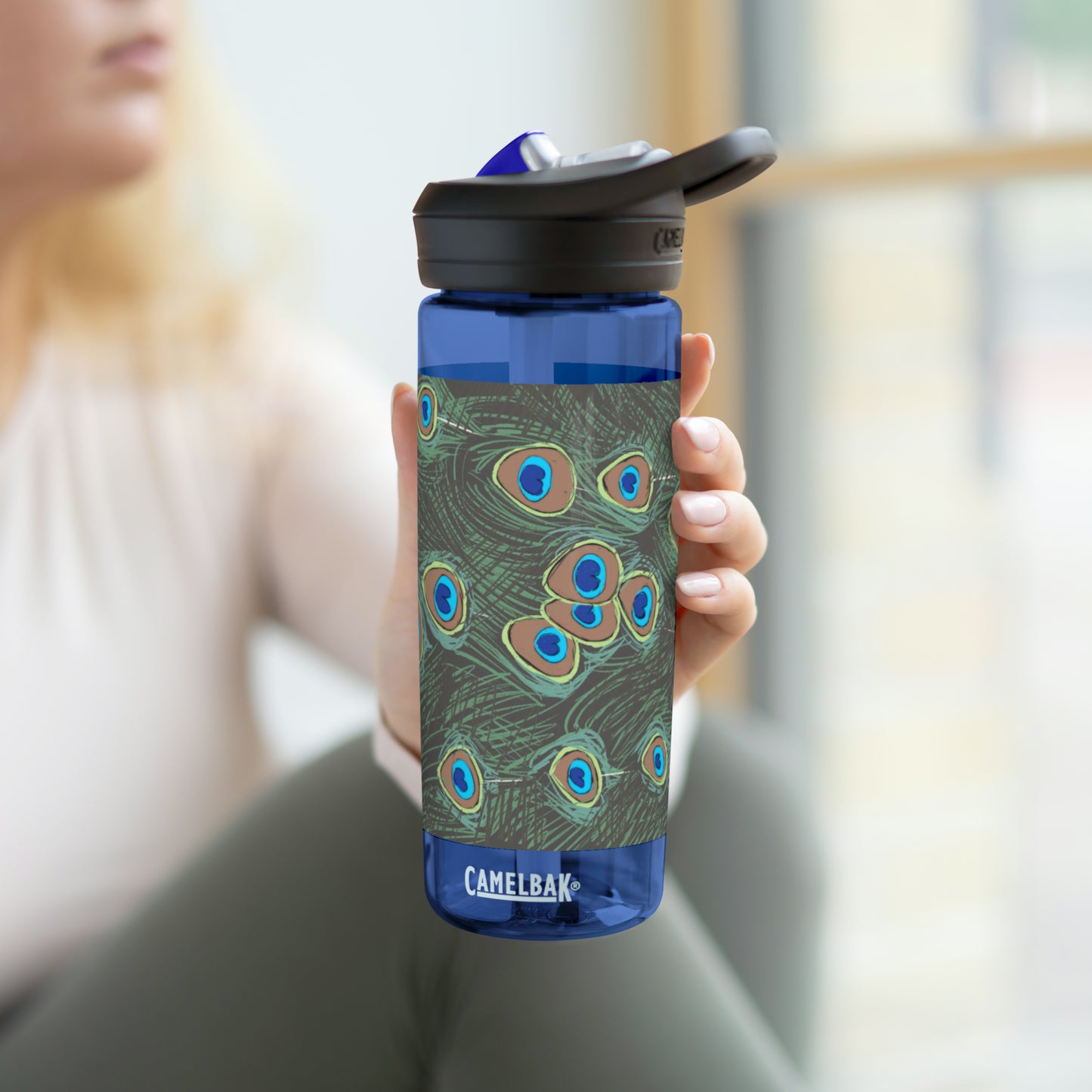 Peacock Feather CamelBak Eddy® Water Bottle, 20oz