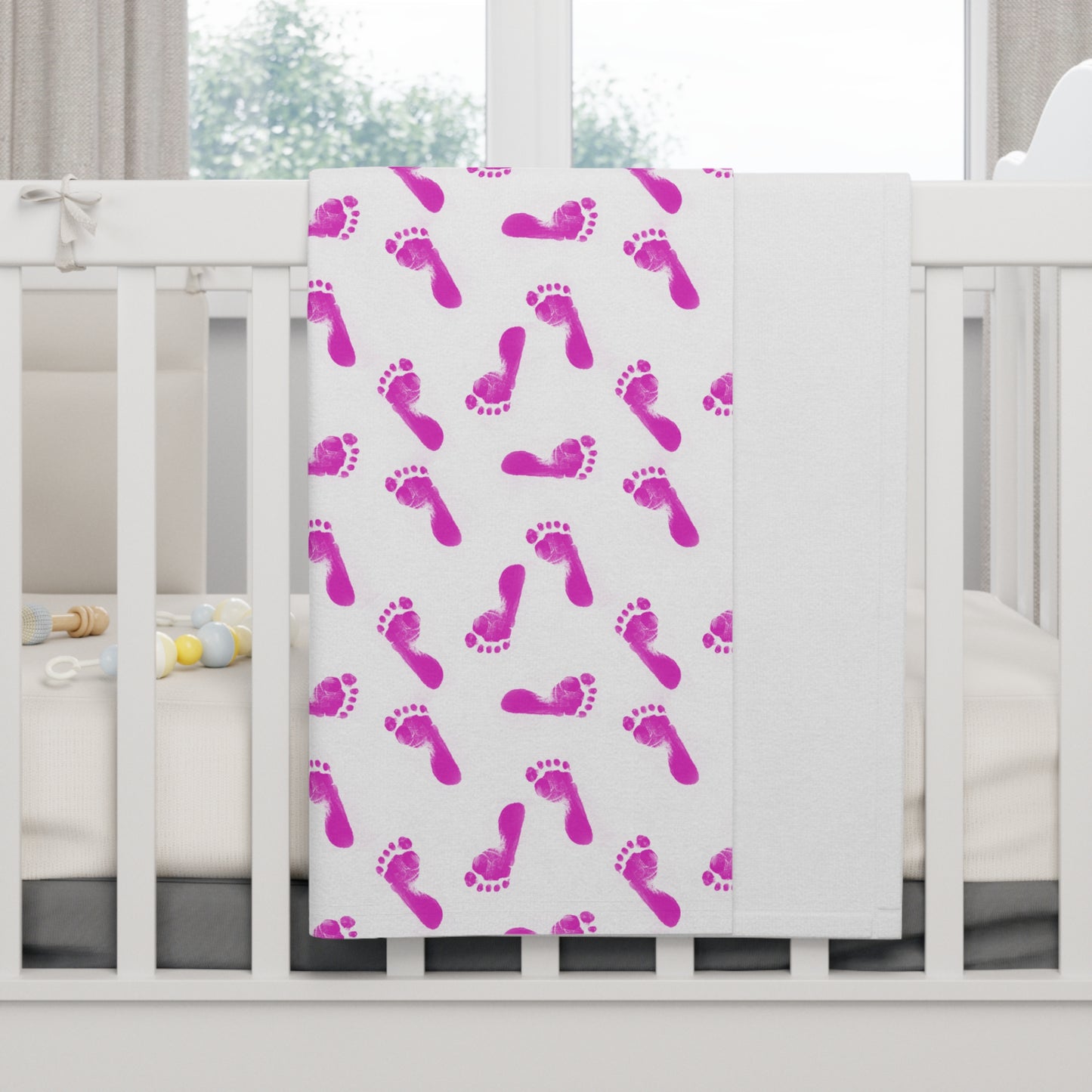 Personalized Baby Print Soft Fleece Baby Blanket