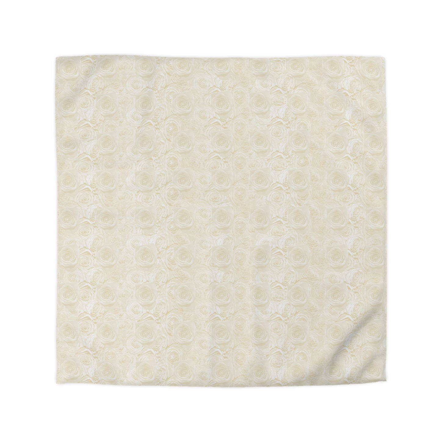 White Rose Microfiber Duvet Cover Flower Lover Champagne Duvet
