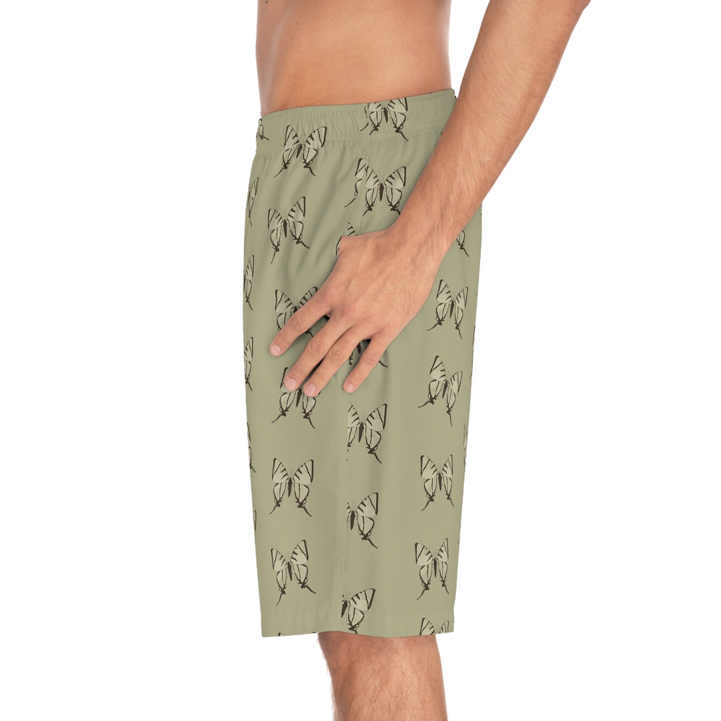 Butterfly Khaki Men's Board Shorts