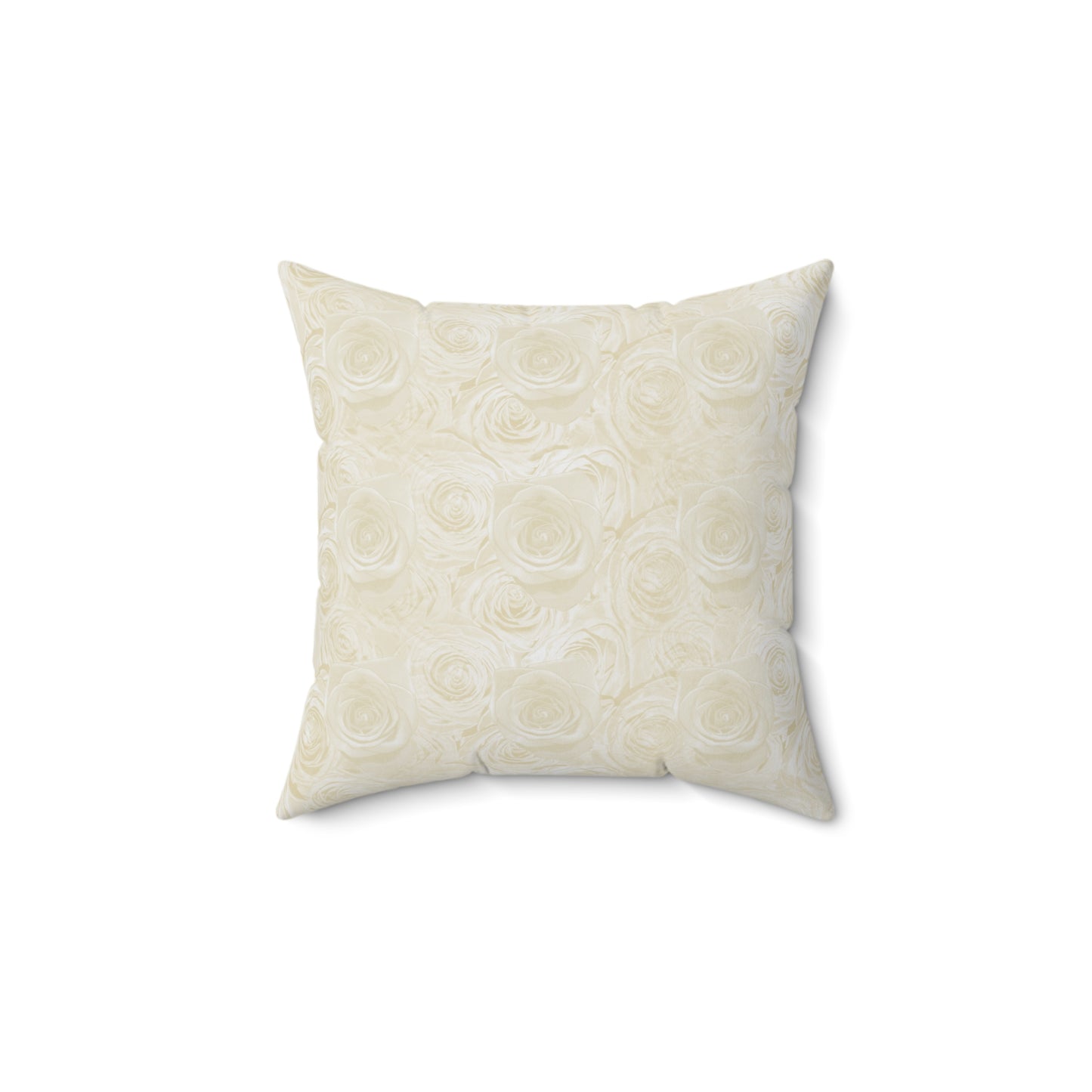 White Rose Pillow Valentine's Day Gift for Her Cute Rose Decor Red Spun Polyester Square Pillow