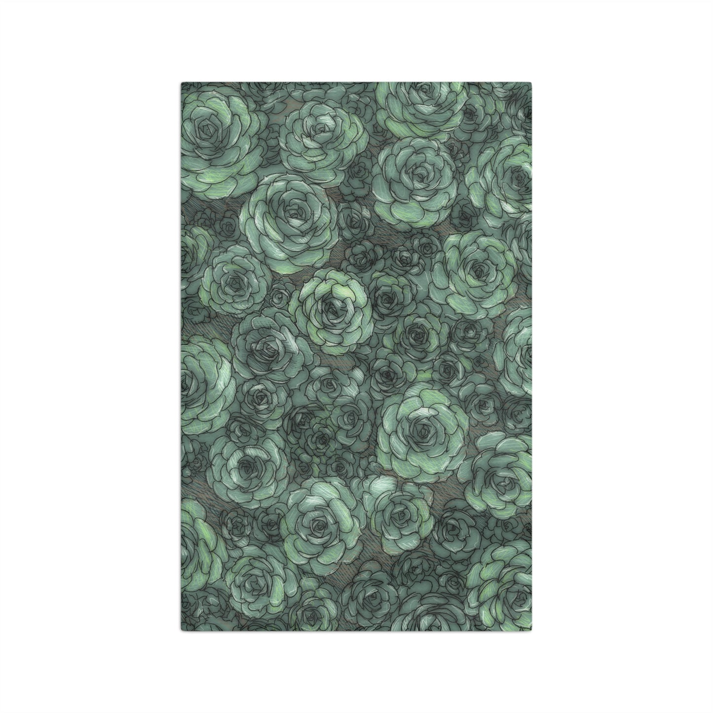 Succulent Pattern Microfiber Tea Towel