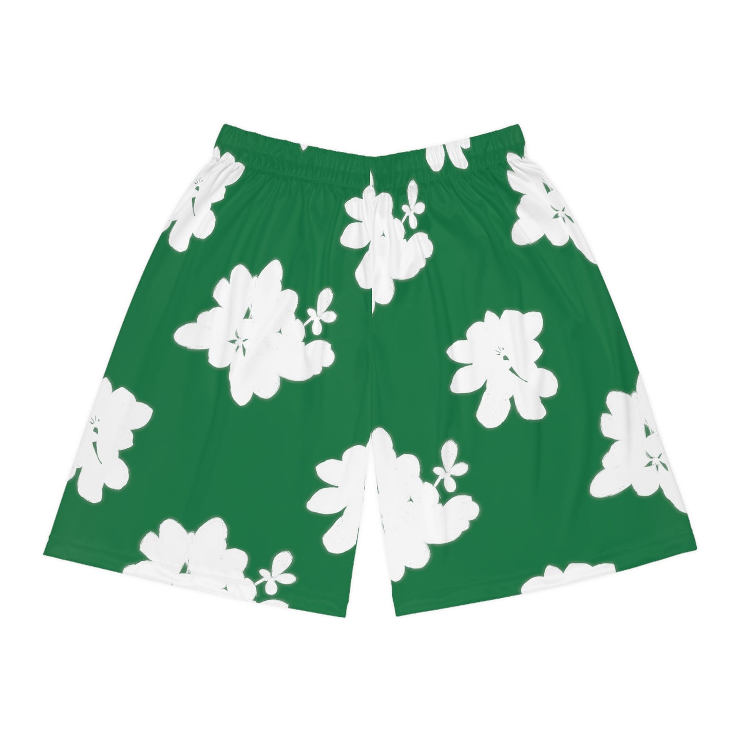 Plant Pattern Basketball Shorts