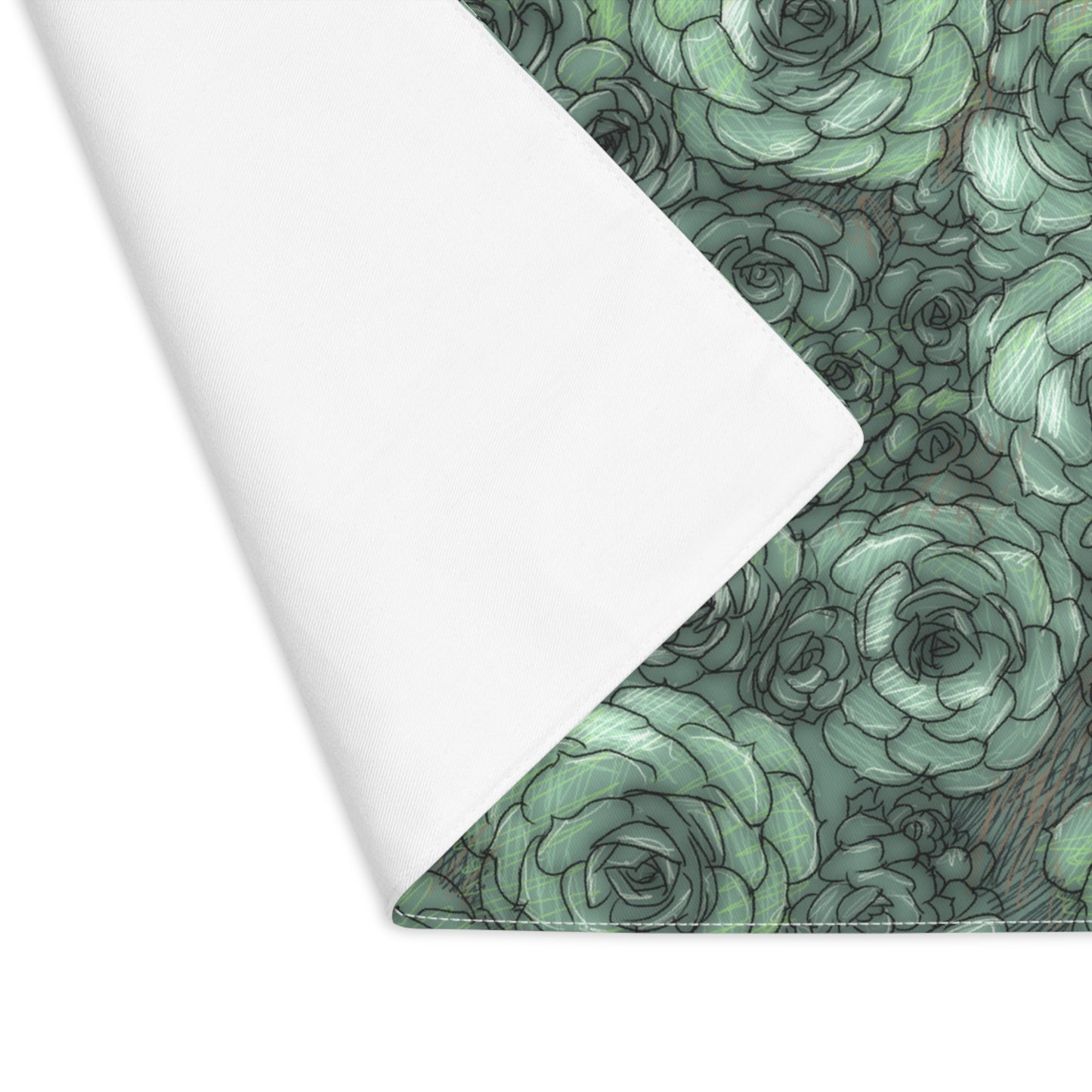 Succulent Pattern Placemat, 1pc Gardening Indoor Plant Lover Houseplant Gift Ideas Green Mat