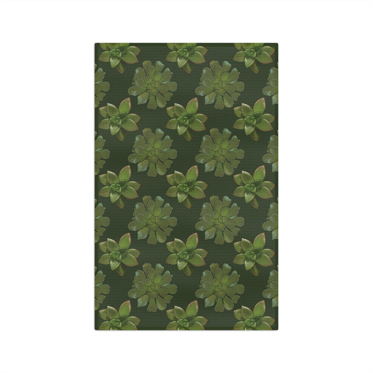 Succulent Towel Gardening Indoor Plant Lover Gift Idea Blue Microfiber Tea Towel