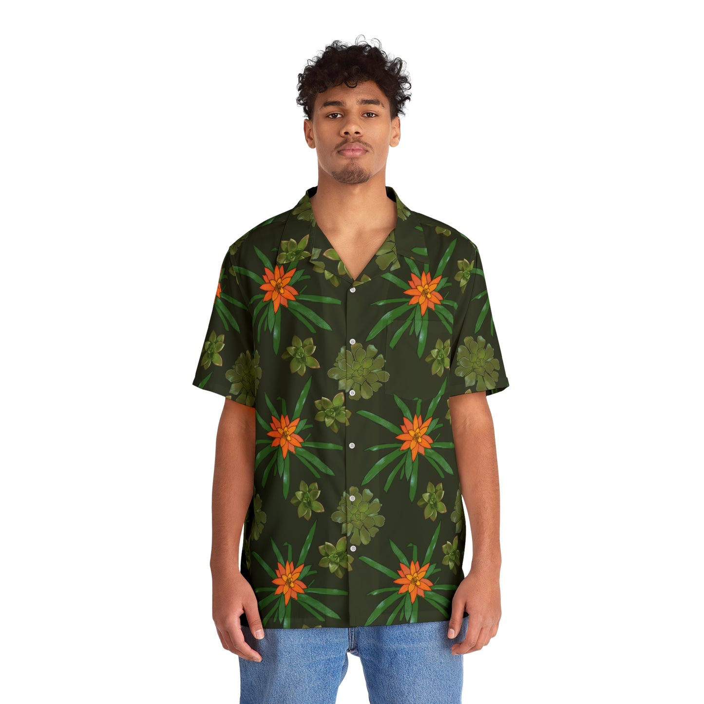 Succulent Houseplant Men's Hawaiian Shirt