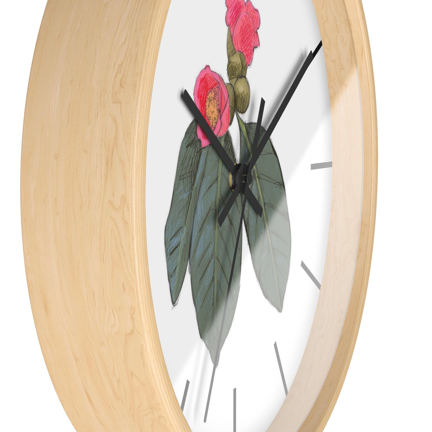 Tree Flower Wall Clock