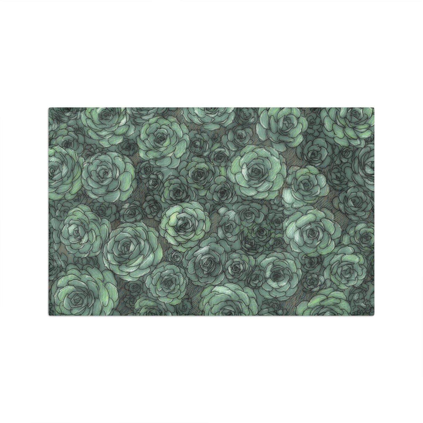 Succulent Pattern Microfiber Tea Towel
