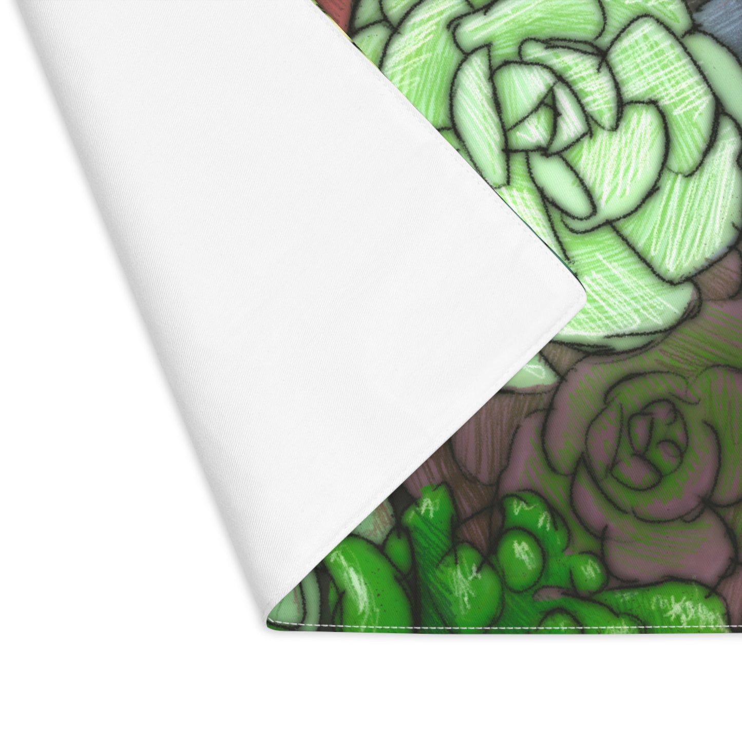 Succulent Placemat, 1pc Gardening Indoor Plant Lover Houseplant Gift Ideas Green Mat