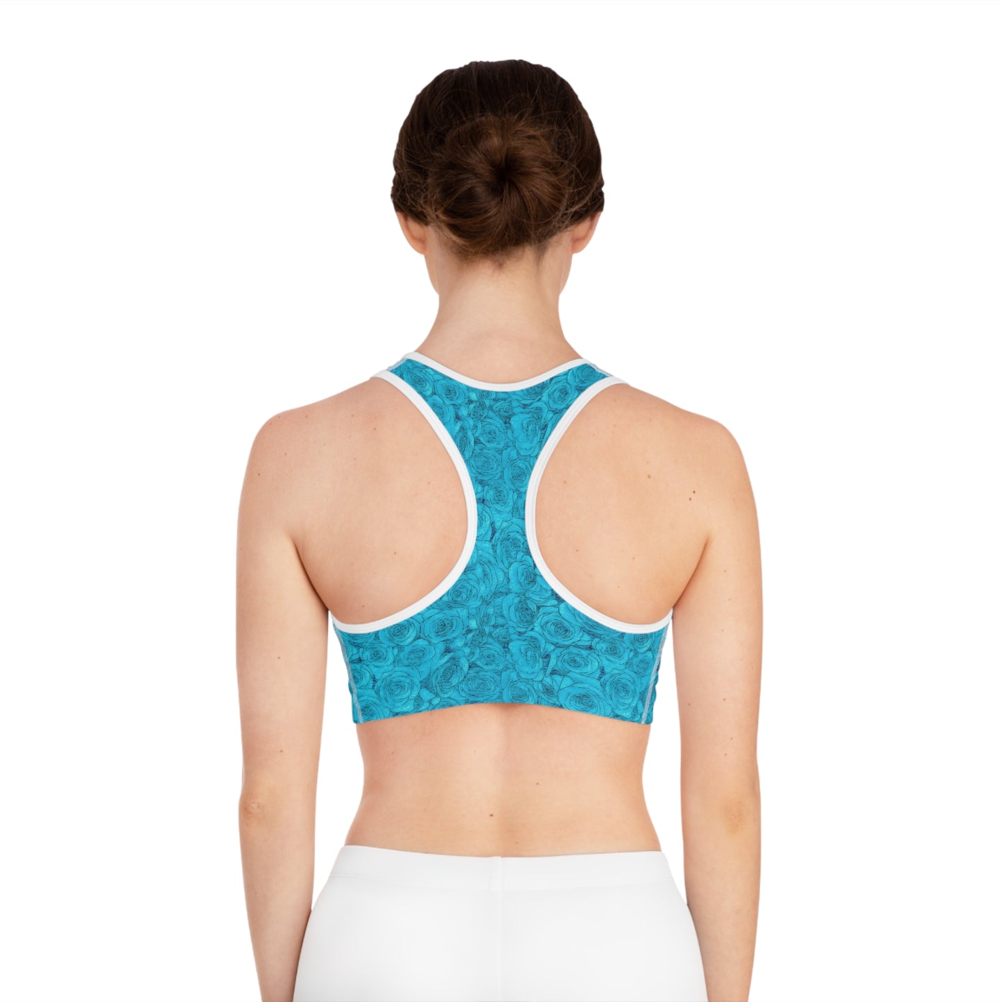 Turquoise Rose Sports Bra