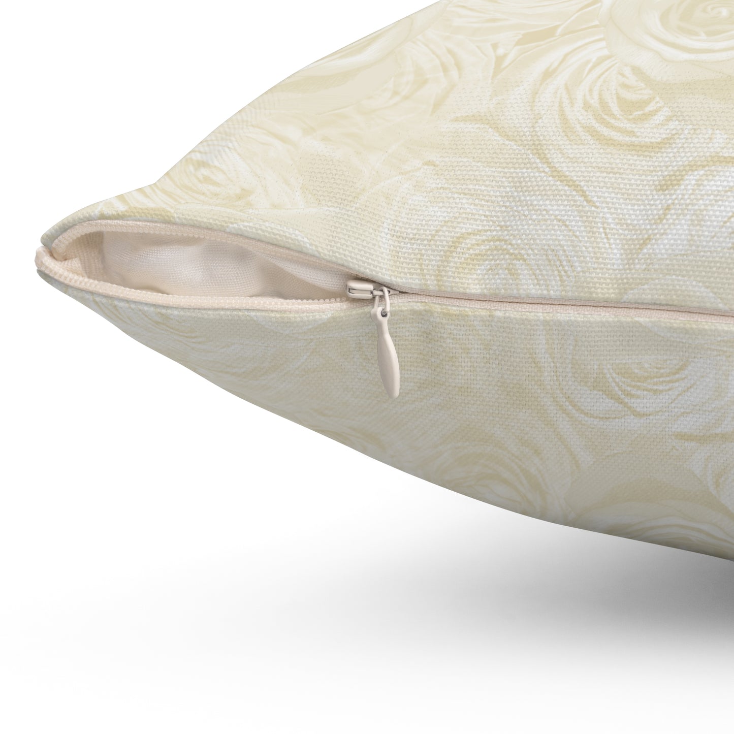 White Rose Pillow Valentine's Day Gift for Her Cute Rose Decor Red Spun Polyester Square Pillow