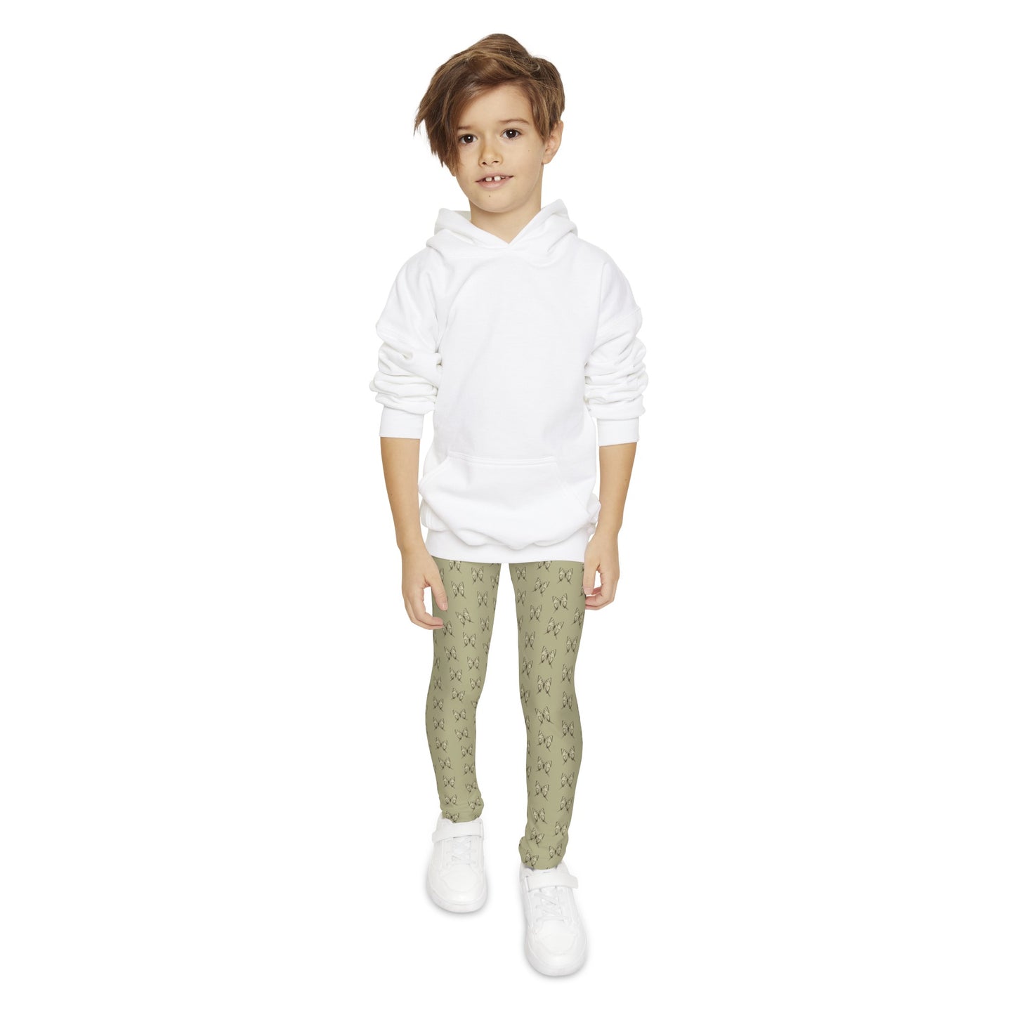 Butterfly Khaki Youth Full-Length Leggings