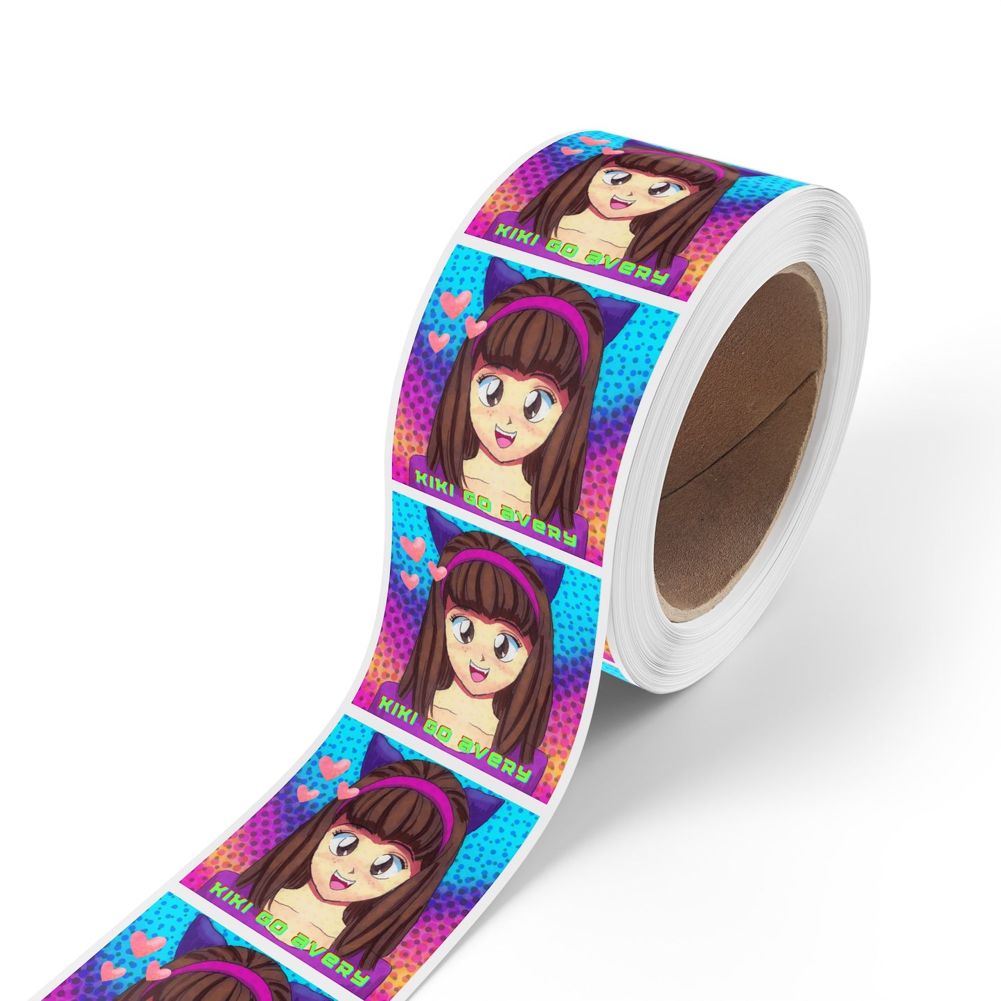 Kiki Go Avery Square Sticker Label Rolls
