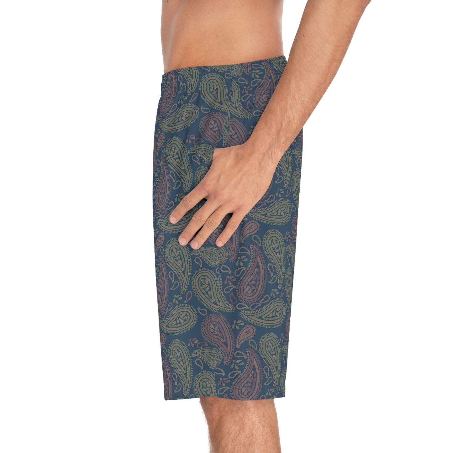 Paisley Navy Blue Men's Board Shorts
