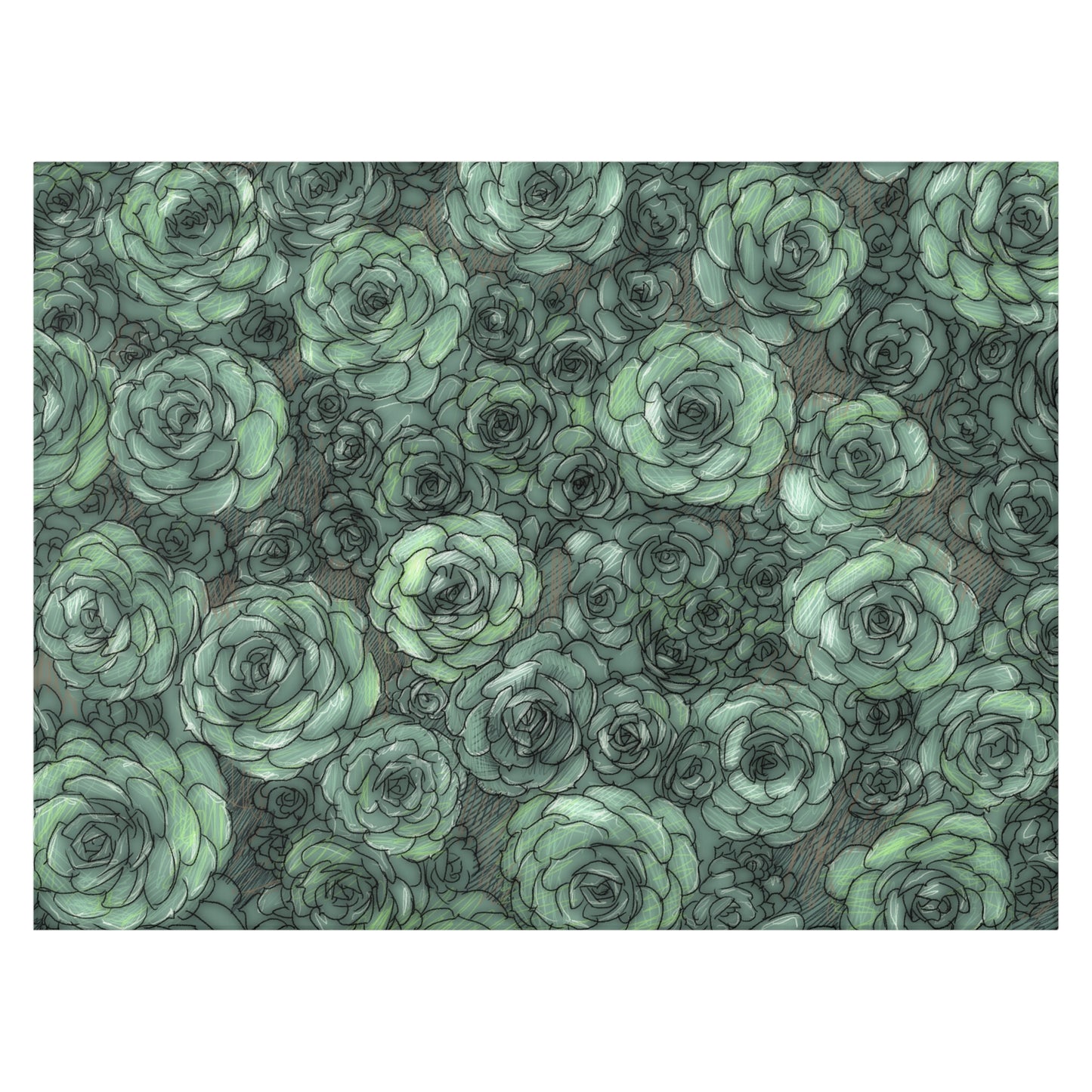 Succulent Pattern Dornier Rug