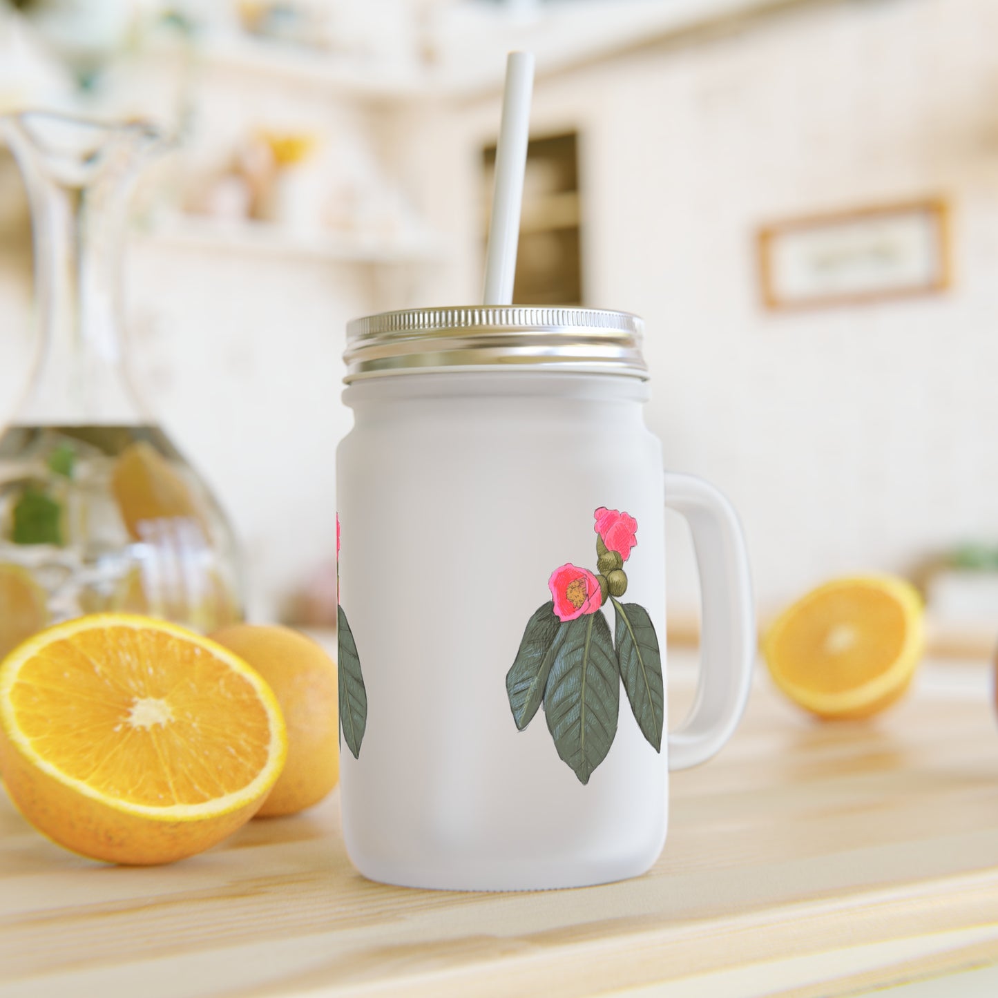 Tree Flower Mason Jar