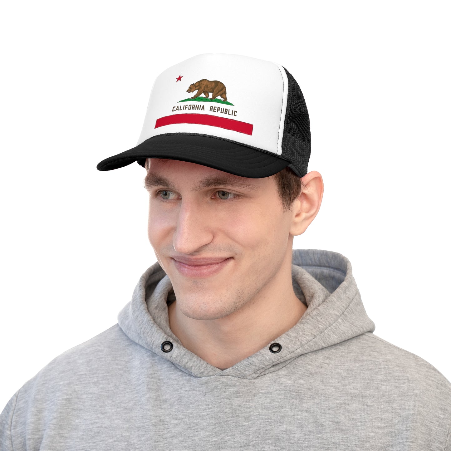 California Republic Flag Illustration Trucker Caps