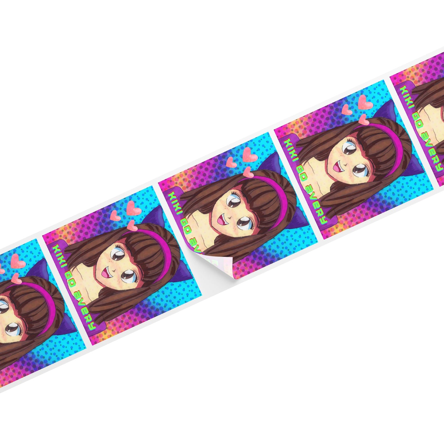 Kiki Go Avery Square Sticker Label Rolls
