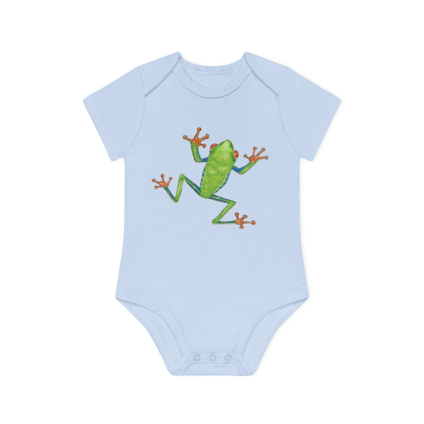 Red Eye Tree Frog Baby Organic Short Sleeve Bodysuit