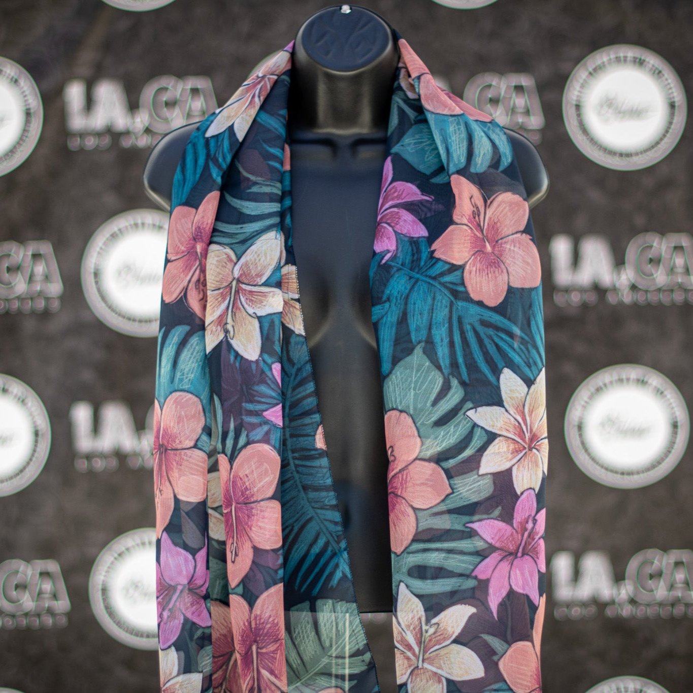 Tropical Hibiscus Plumeria Voile Sarong