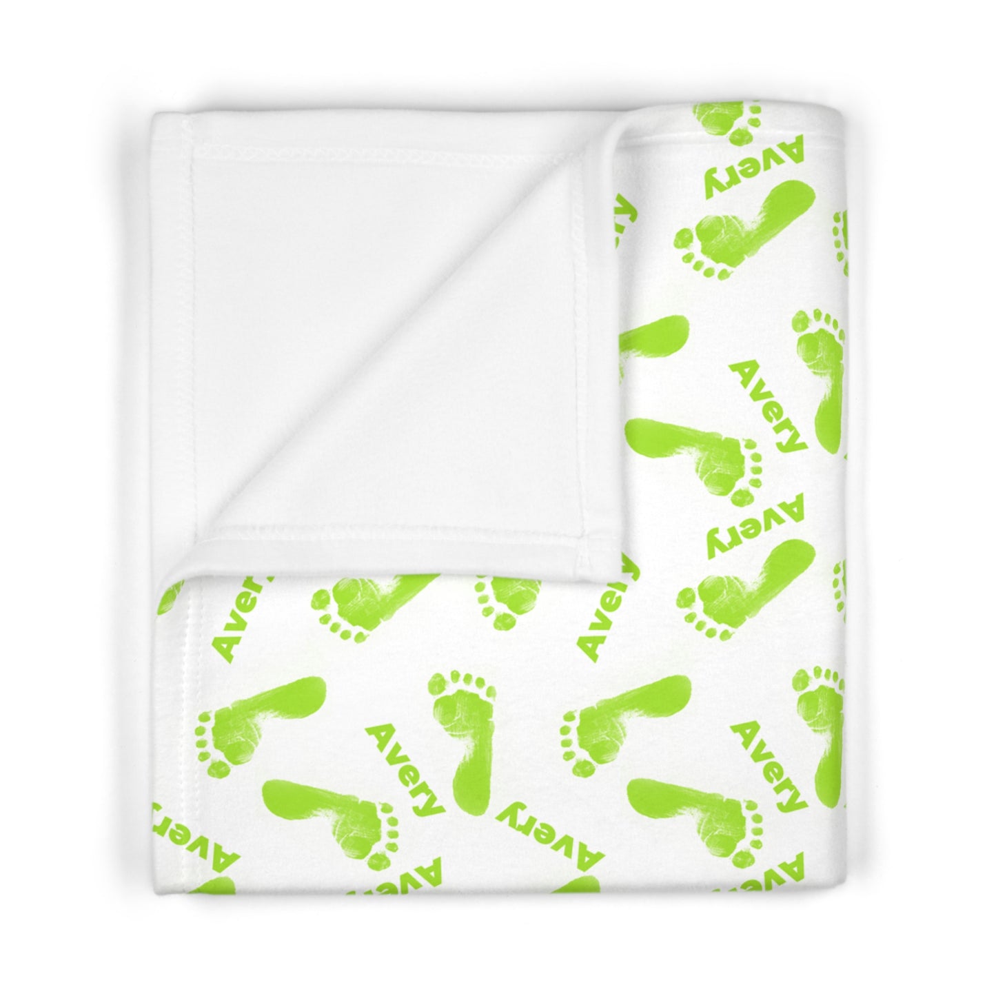 Personalized Baby Print Soft Fleece Baby Blanket