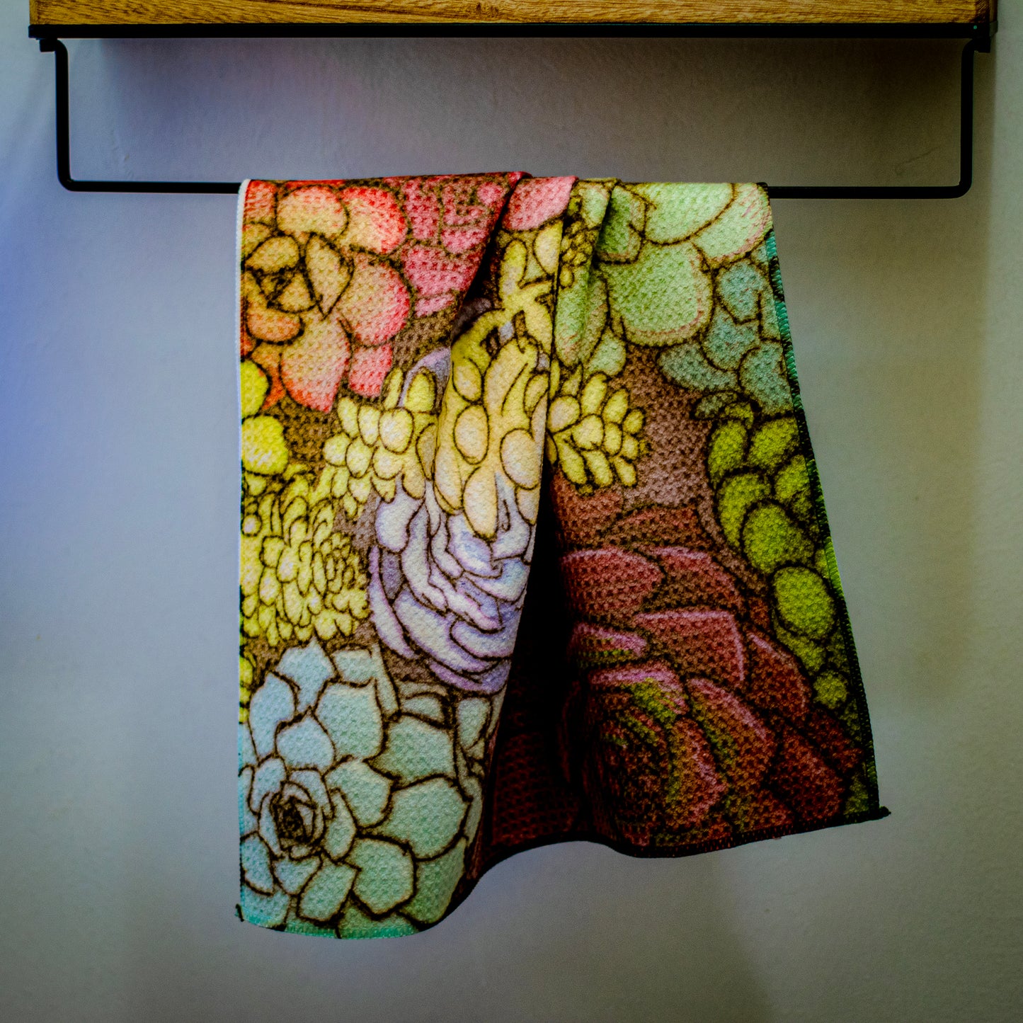 Succulent Towel Gardening House Plant Indoor Plant Lover Gift Idea Green Microfiber Tea Towel