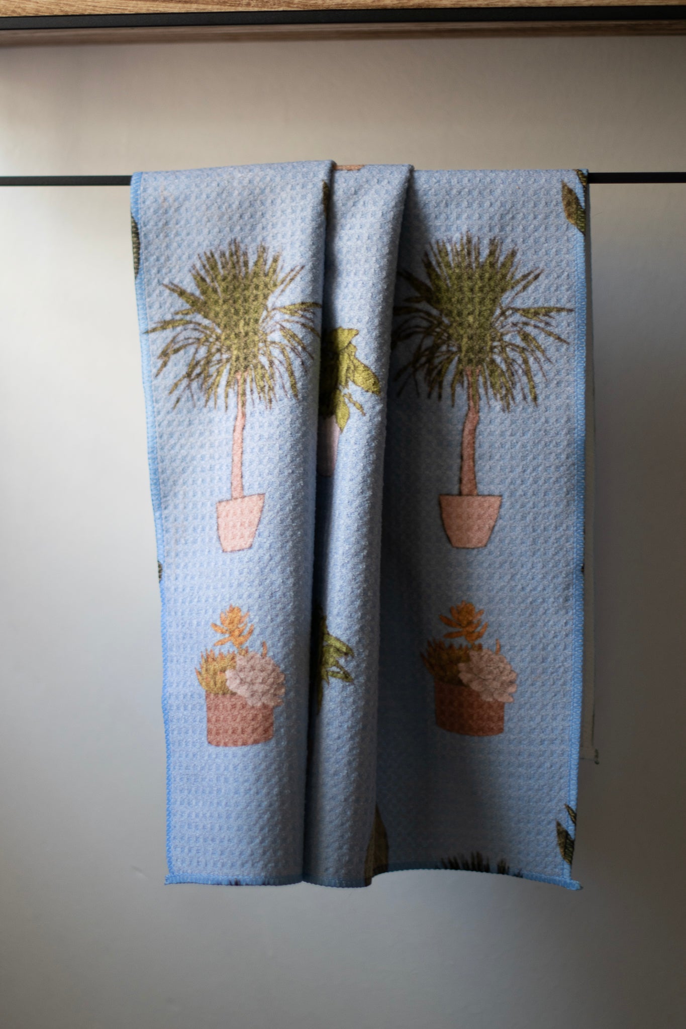House Plant Towel Gardening Indoor Plant Lover Gift Idea Blue Microfiber Tea Towel