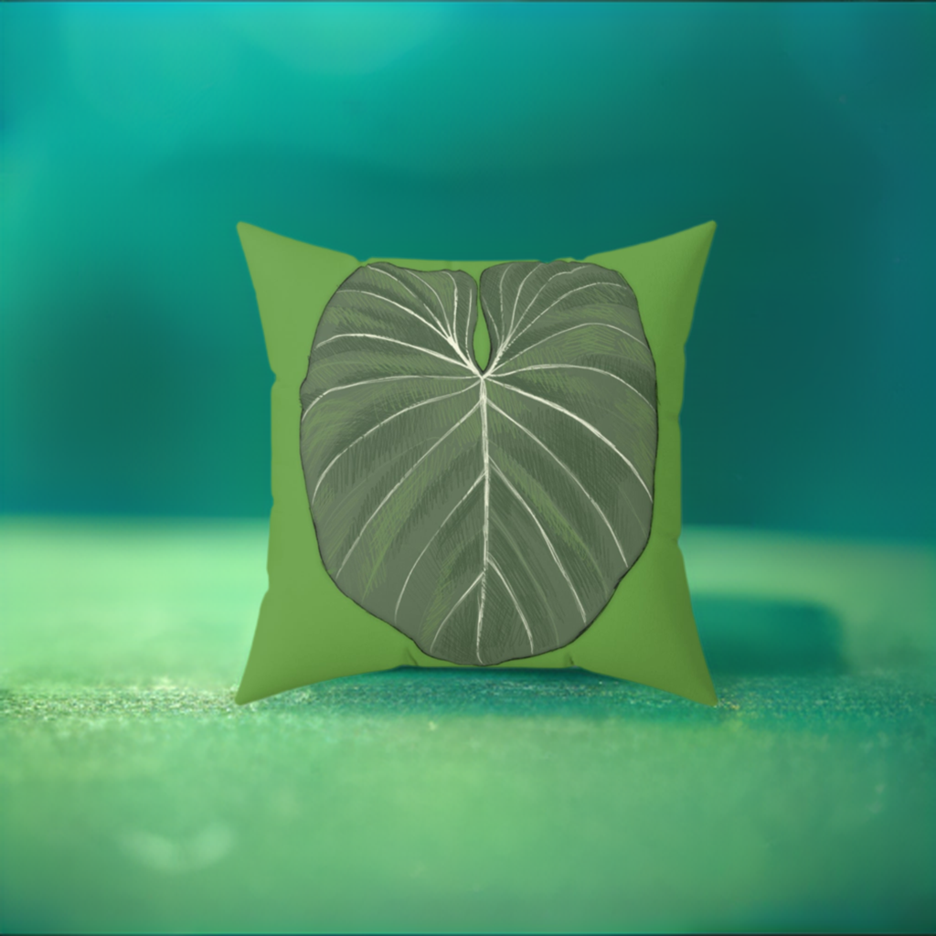 Philodendron Gloriosum - Spun Polyester Square Pillow