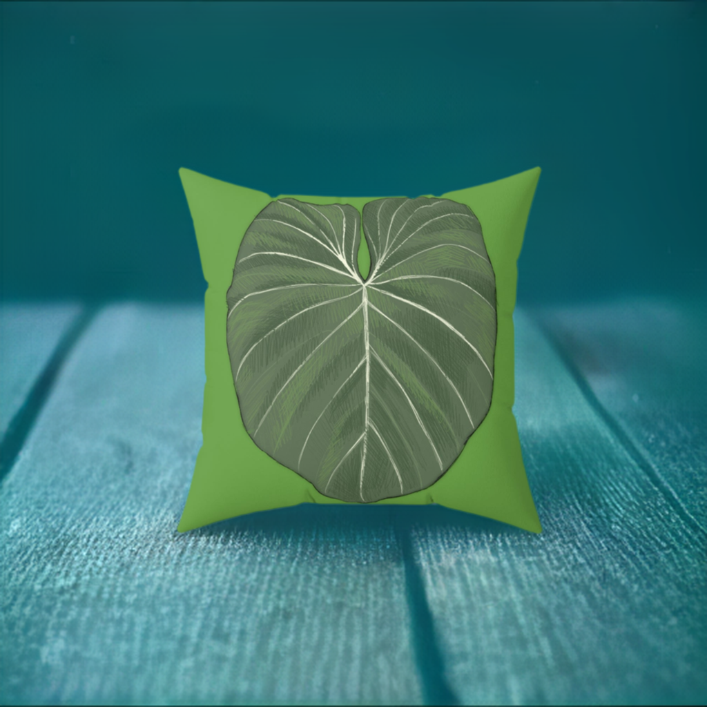 Philodendron Gloriosum - Spun Polyester Square Pillow