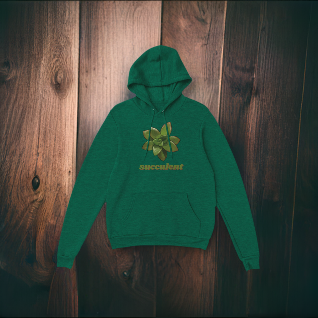 Succulent Premium Unisex Pullover Hoodie Gardening House Plant Indoor Plant Lover Gift Idea Green Hoodie