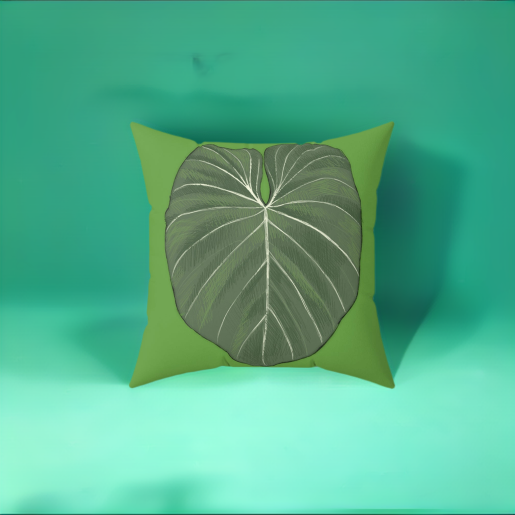 Philodendron Gloriosum - Spun Polyester Square Pillow